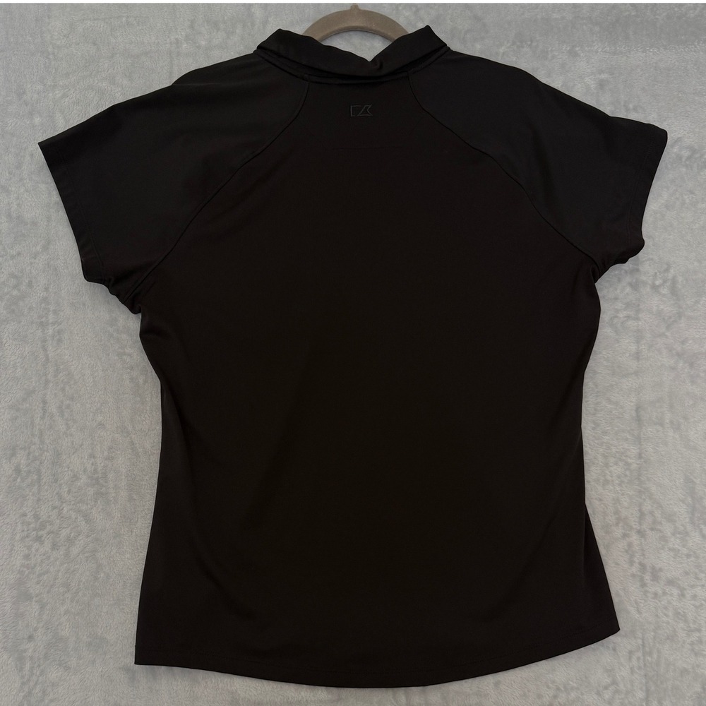 Cutter & Buck Mens XL Black Quarter Zip Performance Polo Shirt Short Sleeve Logo - Picture 2 of 9